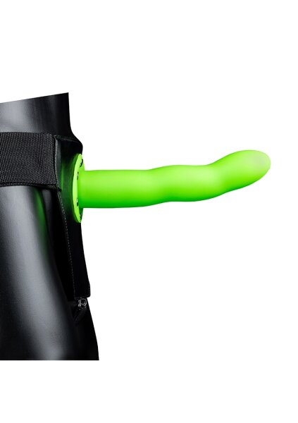 Curved Hollow Strap-on - 8 / 20 cm - Glow in the Dark