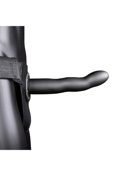 Shots Ouch! Curved Hollow Strap-On gray 20 cm