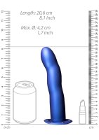 Shots Ouch! Gekr&uuml;mmter hohler Strap-On blau 20 cm