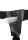 Shots Ouch! Ribbed hollow strap-on with testicles black 21 cm