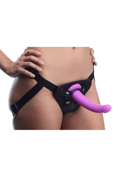 Strap U Navigator G-spot suction cup dildo with harness pink 14.5 cm