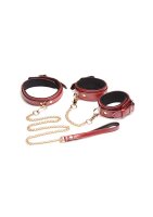 Master Series 6 Piece Burgundy Bondage Set Burgundy...
