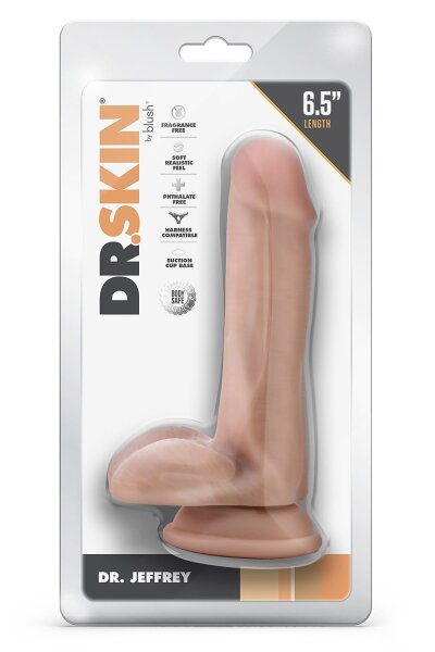 Dr. Skin Dr. Jeffrey 6.5 Inch Dildo With Balls Beige - 15,2 cm