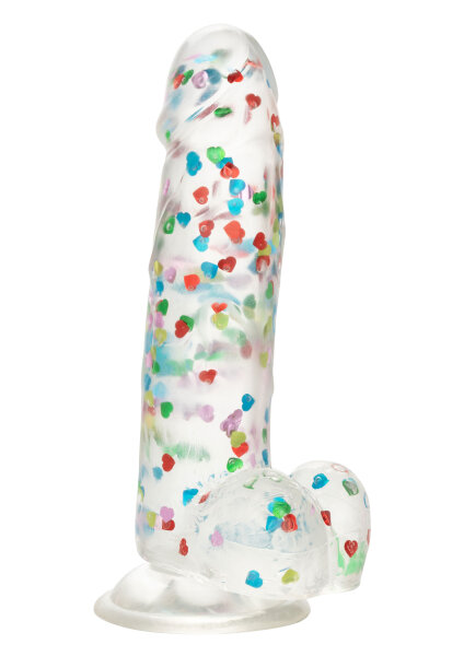 I Love Dick Heart Filled Dong Transparant - 20,25 cm