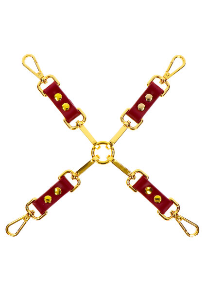 Taboom Hogtie bondage harness red, gold