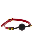 Taboom silicone ball gag red, black, gold