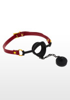 Taboom Kinky Knebel mit St&ouml;psel rot, schwarz