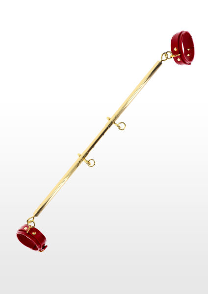 Taboom spreader bar with ankle cuffs red, gold
