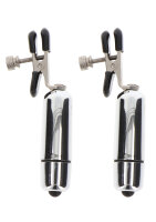 Taboom adjustable vibration nipple clamps silver