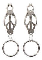 Taboom Schmetterling Nippelklammern mit Ring silber