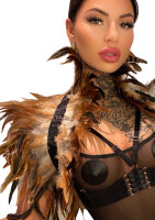 Kinky Diva Feather Shoulder Wrap Nude