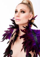 Kinky Diva Feather Shoulder Wrap Purple