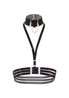 Kinky Diva Halter Harness + O-Ring Collar Black