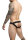 DNGEON Cockring Jockstrap Red OS