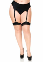 Leg Avenue Strapsstr&uuml;mpfe Plussize transparent, schwarz