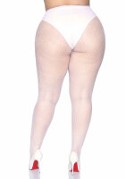 Fishnet Pantyhose Plussize White