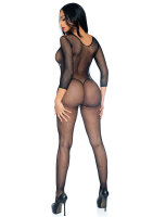 V Front Bodystocking Black OS