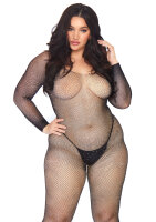 Crystalized Net Bodystocking Black XL/2XL