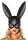 Masquerade Rabbit Mask Black OS