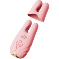 Zalo Nave Wireless Vibrating Nipple Clamps Coral Pink