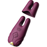 Zalo Nave Wireless Vibrating Nipple Clamps Velvet Purple