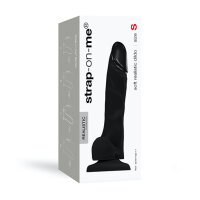 Strap-On-Me - Soft Realistic Dildo Black XL - 19,8 cm