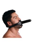 Strict ride me! Mouth gag leather black