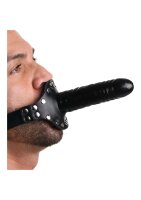 Strict ride me! Mouth gag leather black