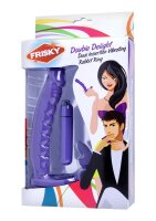 Frisky double penetration ring with clitoris vibration purple
