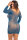Open Season Off Shoulder Dress Blue XL/2XL - 3XL/4XL