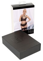 BH Set schwarz mit Riemchendekor S - XL