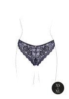 Claire Elastic Lace Brief Black Onesize - Queensize
