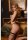 Clo&eacute; Thong with Open Crotch, Adjustable Sliders and Golden Details Black OS