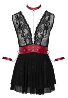 Babydoll Bondage mit rotem G&uuml;rtel S - XL