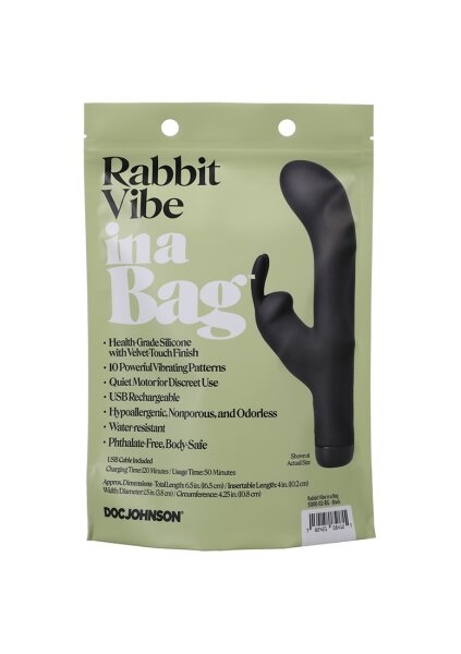 Doc Johnson - Rabbit Vibrator schwarz