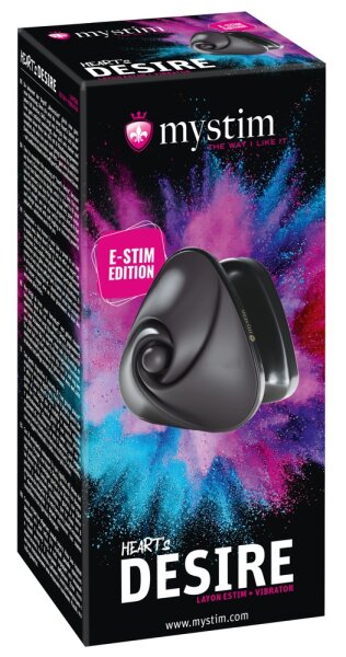 Mystim Hearts Desire eStim layon vibrator black