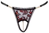 Crotchless String mit Perlenkettchen in der Front S/M - M/L