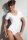 Doreanse Modal Damen Body mit breitem Kragen und kurzen &Auml;rmeln White L