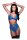 Lace & Mesh Bra, Garter & Panty Set Blue S/M - Queensize