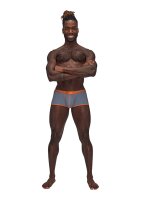 Boxershorts Grey and Orange S - XL