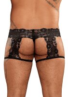 "Scandal Lace" G-String Garter Short - S/M