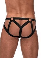 Strappy Ring Jock - Black - S/M