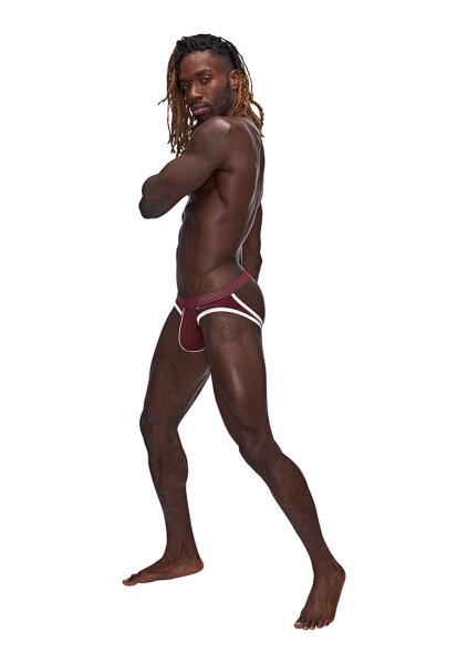Sport Mesh Jock - Burgundy - S/M