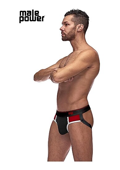 Retro Sport Panel Jock Black and Red S - XL