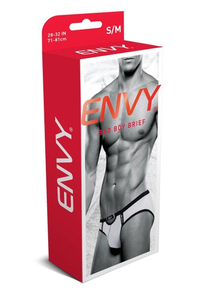 Envy Bad Boy Brief White, S/M