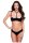 Baci 2Pc Sexy Quarter Cup Bra & Thong Set Black S - Queensize