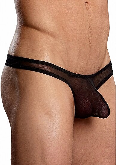 Mini Pouch Thong - Black - S/M