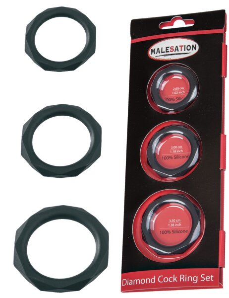 MALESATION Diamond Cock Ring Set