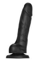 Strap-on-me Sliding Skin Realistic Dildo Black M - 18 cm