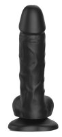 Strap-on-me Sliding Skin Realistic Dildo Black M - 18 cm